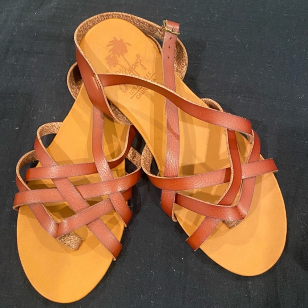 JELLYPOP L.A. " Serayah" adjustable sandals in Cognac! Brand NEW- see pic 4 more